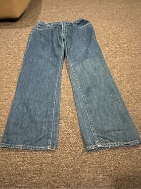 GAP 36x32 Straight Classic Wide-Leg Mens Denim Blue Jeans pockets casual EUC!